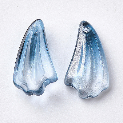 Transparent Spray Painted Glass Pendants X-GLAA-S054-005B-01-1