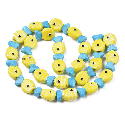 Handmade Lampwork Beads Strands LAMP-N021-41-A04-1
