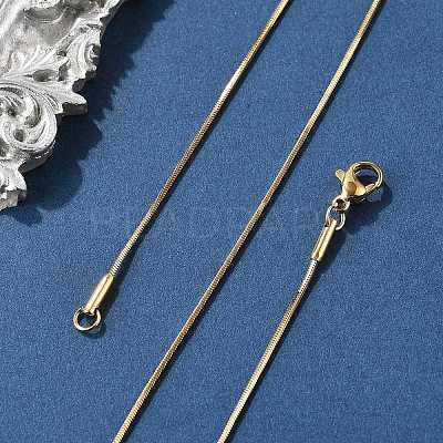 304 Stainless Steel Snake Chains Necklaces X-STAS-F094-24G-1
