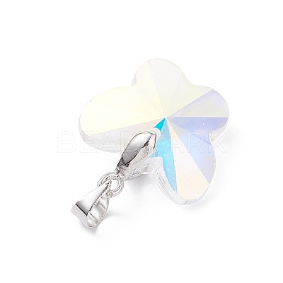 AB Color Plated Glass Pendants PALLOY-JF04594-02-1