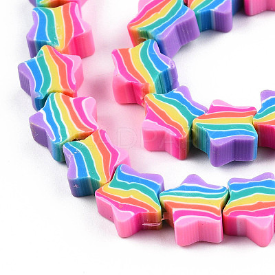 Handmade Polymer Clay Beads Strands X-CLAY-N010-083-1