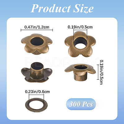 300Pcs Iron Rivets FIND-GF0007-42A-1