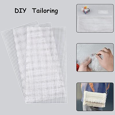 Plastic Mesh Canvas Sheets LS-KY-WH0020-75-1