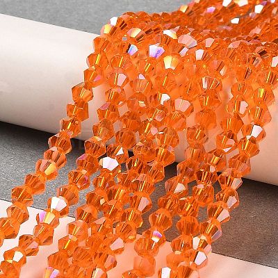 Transparent Electroplate Glass Beads Strands EGLA-A039-T2mm-B11-1