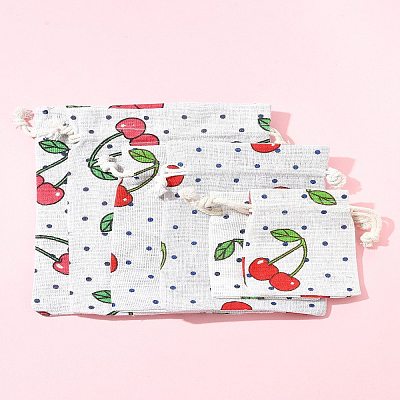 18Pcs 3 Styles Burlap Packing Pouches ABAG-FS0001-10-1