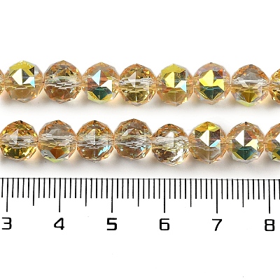 Transparent Electroplate Glass Beads Strands EGLA-N002-34C-C23-1