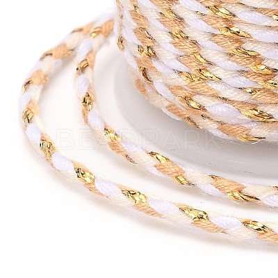 4-Ply Polycotton Cord with Metallic Thread X1-OCOR-Z003-D33-1