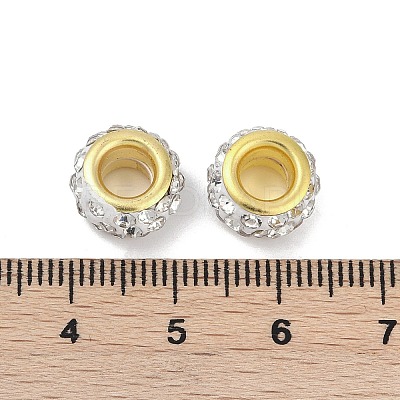 Alloy Rhinestone Clay Pave Beads ALRI-D300-04G-08-1