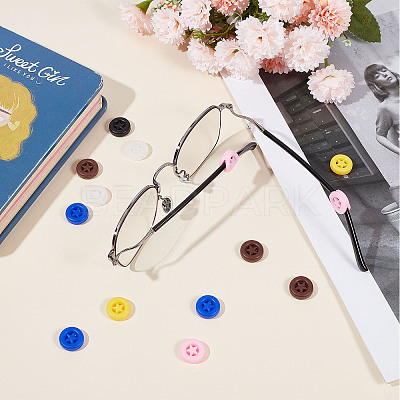 18 Pairs 6 Colors Silicone Eyeglasses Ear Grip FIND-GF0004-09-1