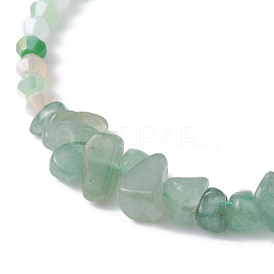Natural & Synthetic Gemstone Chip Bead Braided Bracelets for Women BJEW-JB09992-1