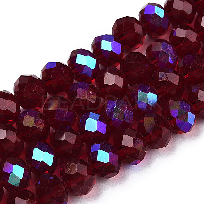 Electroplate Glass Beads Strands EGLA-A034-T10mm-L21-1