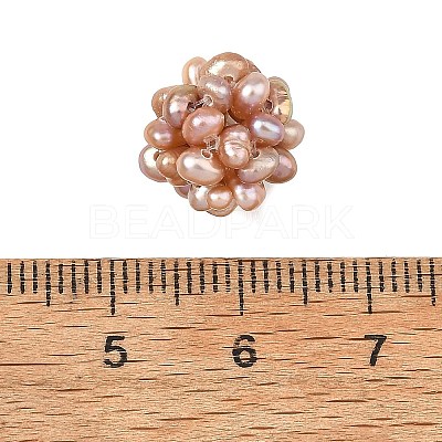 Natural Cultured Freshwater Pearl Woven Beads PEAR-JF00003-03-1