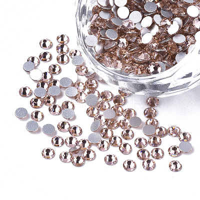 Glass Flat Back Rhinestone Cabochons RGLA-S002-16SS-12-1