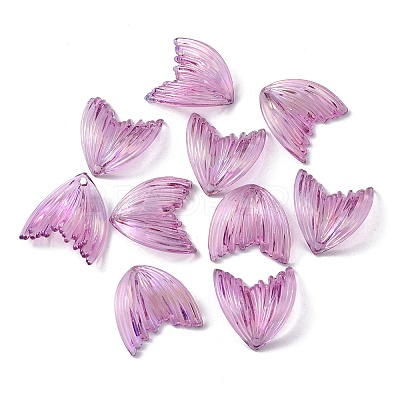Fishtail Shape Transparent Acrylic Pendants LS-TACR-TAC0007-01D-1