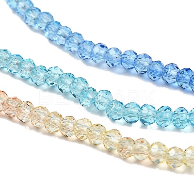Transparent Painted Glass Beads Strands DGLA-A034-T1mm-A13-1