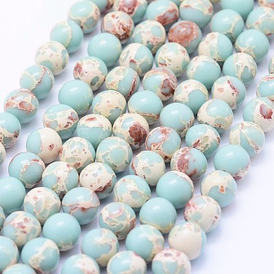 Synthetic Imperial Jasper Beads Strands G-F531-12mm-H03-1