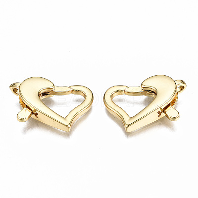 Brass Lobster Claw Clasps KK-Q252-010G-NF-1