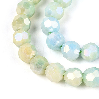 Anti-Tarnish Electroplate Glass Beads Strands EGLA-T021-6mm-15-09-1