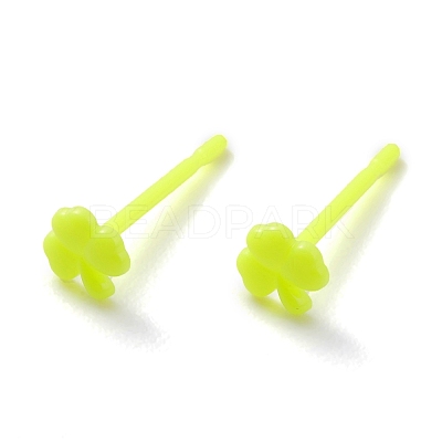 Eco-Friendly Plastic Stud Earrings EJEW-H120-04C-01-1
