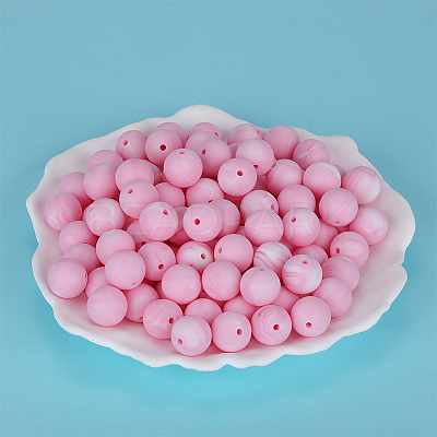 Round Silicone Focal Beads SI-JX0046A-56-1