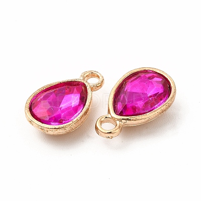 Faceted Glass Rhinestone Pendants GLAA-I051-A15-1