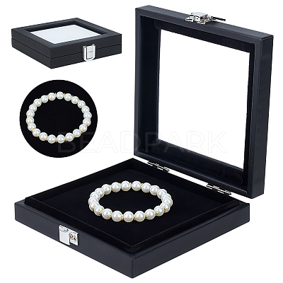 Rectangle Jewelry PU Leather Loose Diamond Storage Box CON-WH0094-45A-1