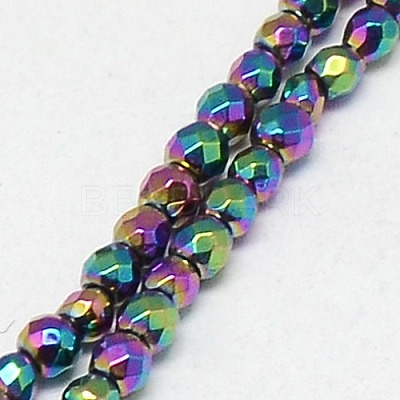 Electroplate Non-magnetic Synthetic Hematite Beads Strands X-G-J169B-2mm-05-1