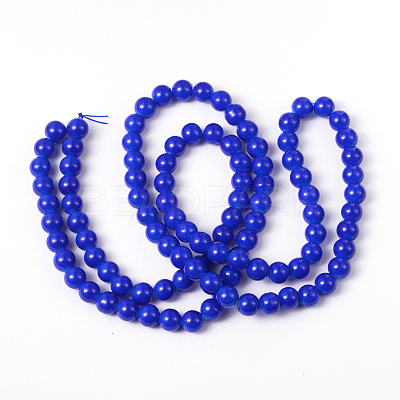 Painted Glass Bead Strands DGLA-S071-8mm-50-1