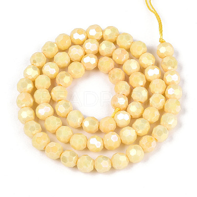 Anti-Tarnish Electroplate Glass Beads Strands EGLA-T021-6mm-15-08-1