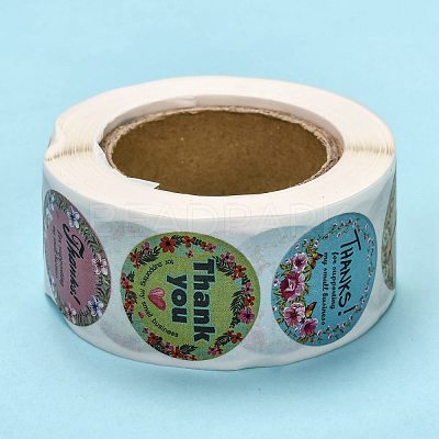 1 Inch Thank You Theme Self-Adhesive Paper Stickers DIY-K027-B07-1