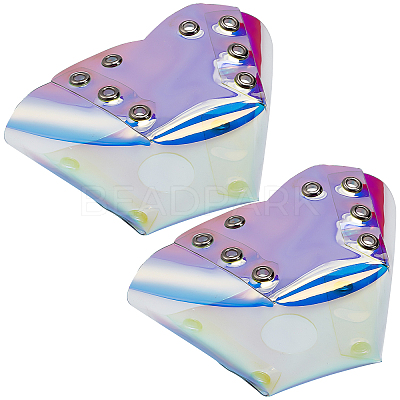 2Pcs Iridescent Roller Skate Toe Guard AJEW-GF0005-32-1