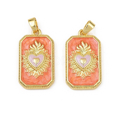 Brass Enamel Pendants KK-L190-008G-1