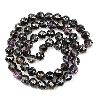 Transparent Electroplate Glass Beads Strands EGLA-N002-34C-B18-1