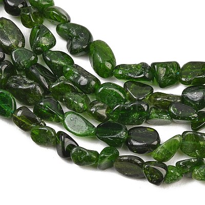 Natural Green Diopside Beads Strands G-G464-A01-01-1