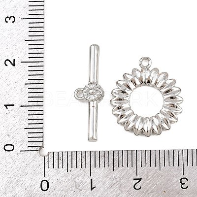 Brass Toggle Clasps KK-G548-34C-P-1