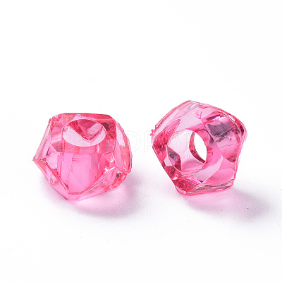 Transparent Acrylic European Beads MACR-S373-56B-1