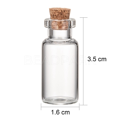 Glass Jar Glass Bottles AJEW-H004-3-1
