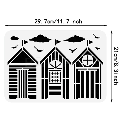 Plastic Drawing Painting Stencils Templates DIY-WH0396-0070-1