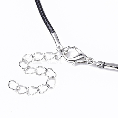 Waxed Cotton Cord Necklace Making X-MAK-S032-1.5mm-B01-1