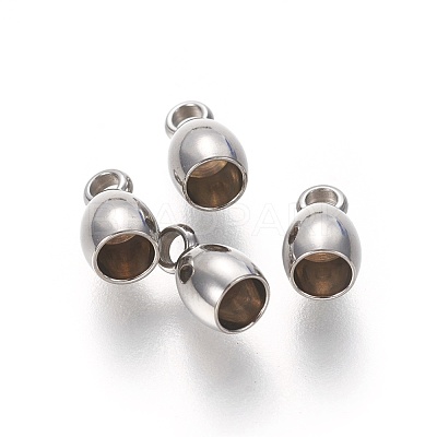 Tarnish Resistant 201 Stainless Steel Cord Ends STAS-L226-017A-P-1