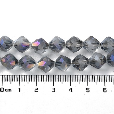 Electroplate Transparent Glass Beads Strands EGLA-I019-HR02-1