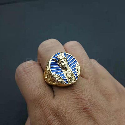 304 Stainless Steel and Enamel Finger Rings for Men FS-WGE3B17-03-1