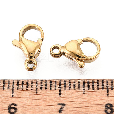 304 Stainless Steel Lobster Claw Clasps STAS-T065-11mm-34G-1