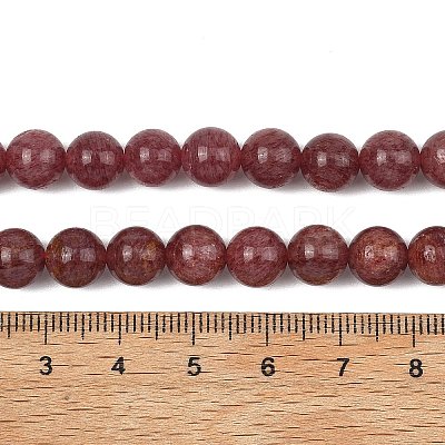 Natural Strawberry Quartz Beads Strands G-L595-C03-02-1