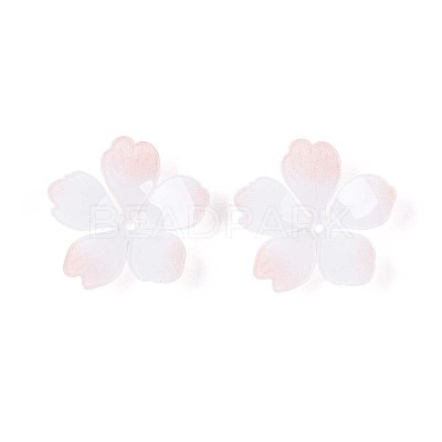 Flower Acrylic Bead Caps X-SACR-T017-51B-1