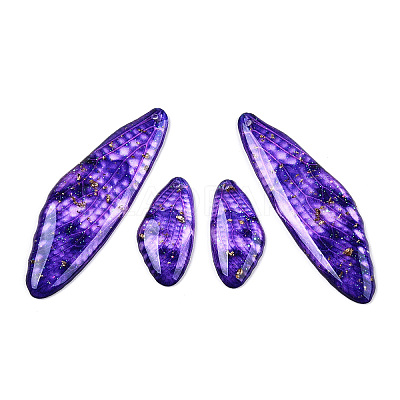 Transparent Resin Wing Earrings Pendants FIND-TAC0006-58C-1