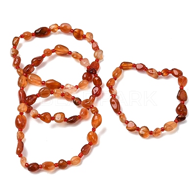 Natural Carnelian Beads Bracelets GG-CBA05D5-02A-05-1