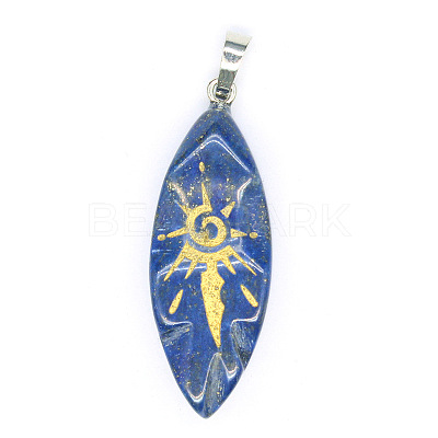 Natural Lapis Lazuli Pendants PW-WG1E8C3-01-1