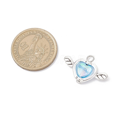 Acrylic & Tibetan Style Alloy Pendants PALLOY-JF04326-1