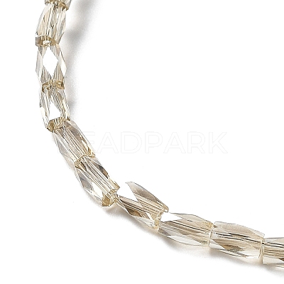 Electroplate Transparent Glass Beads Strands EGLA-E046-E02-1